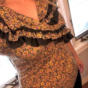 Anthropologie ruffled tank top